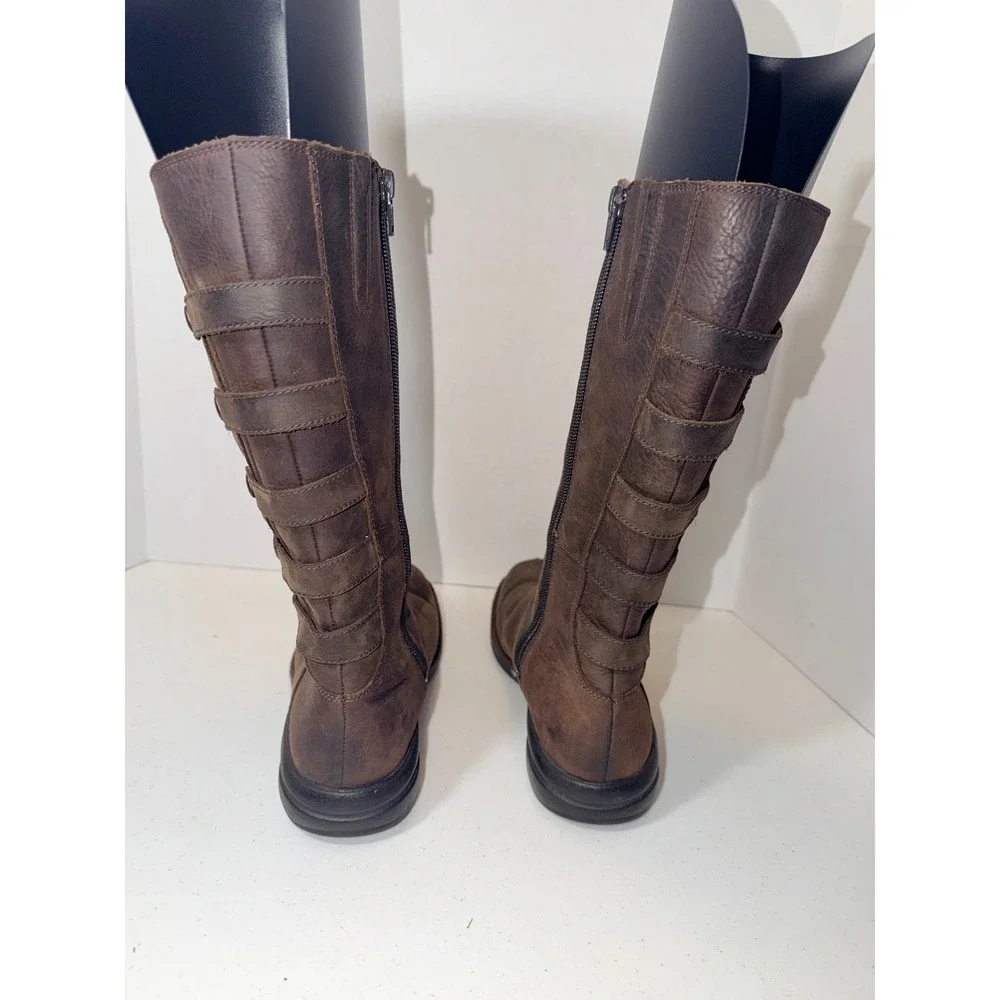 Merrell 1582671 Womens Brown Waterproof Leather Tall Button Strap Boots Size 6.5